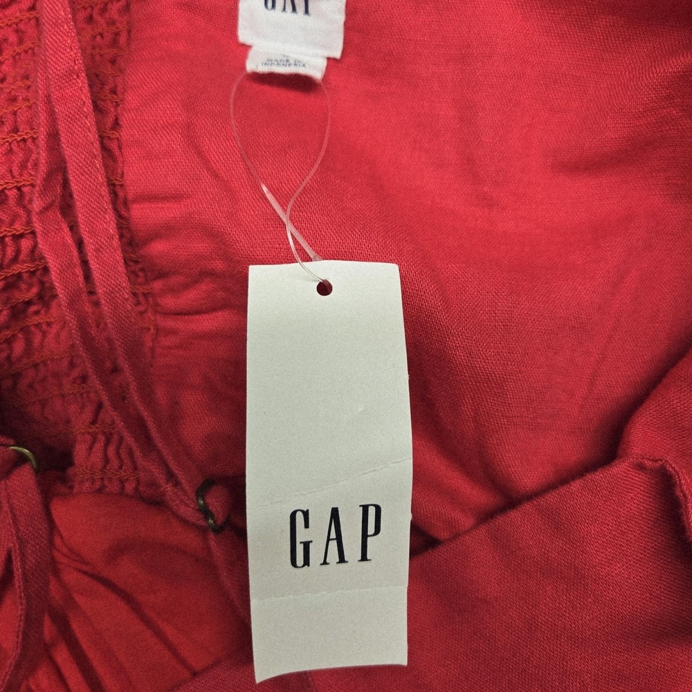 GAP Dress Womens S Pink Sundress Fit & Flare Short Sleeveless Smocked Strappy‎ - Picture 11 of 15